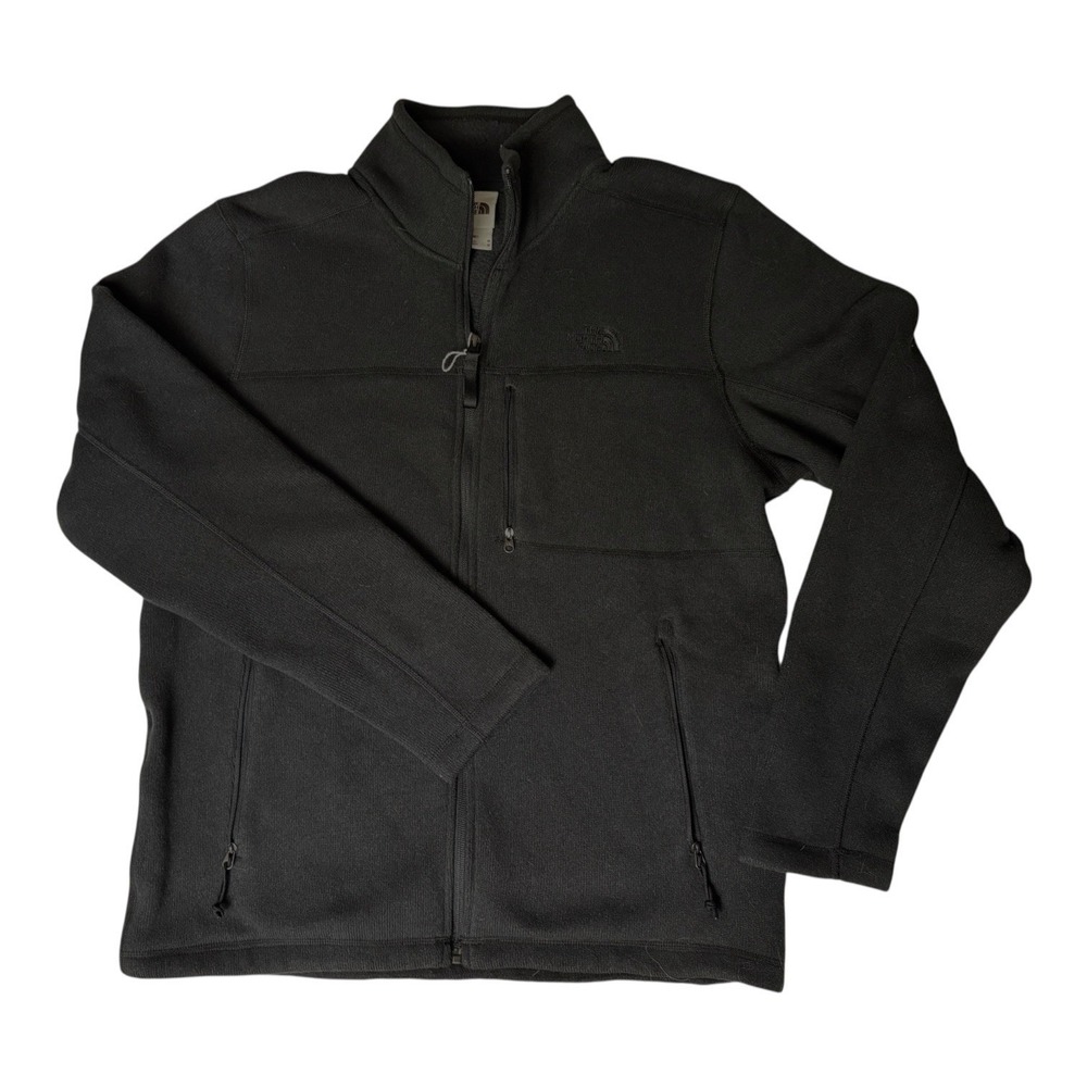 The North Face Fleece Jacket Full Zip Black Mens Size M Outdoor Casual